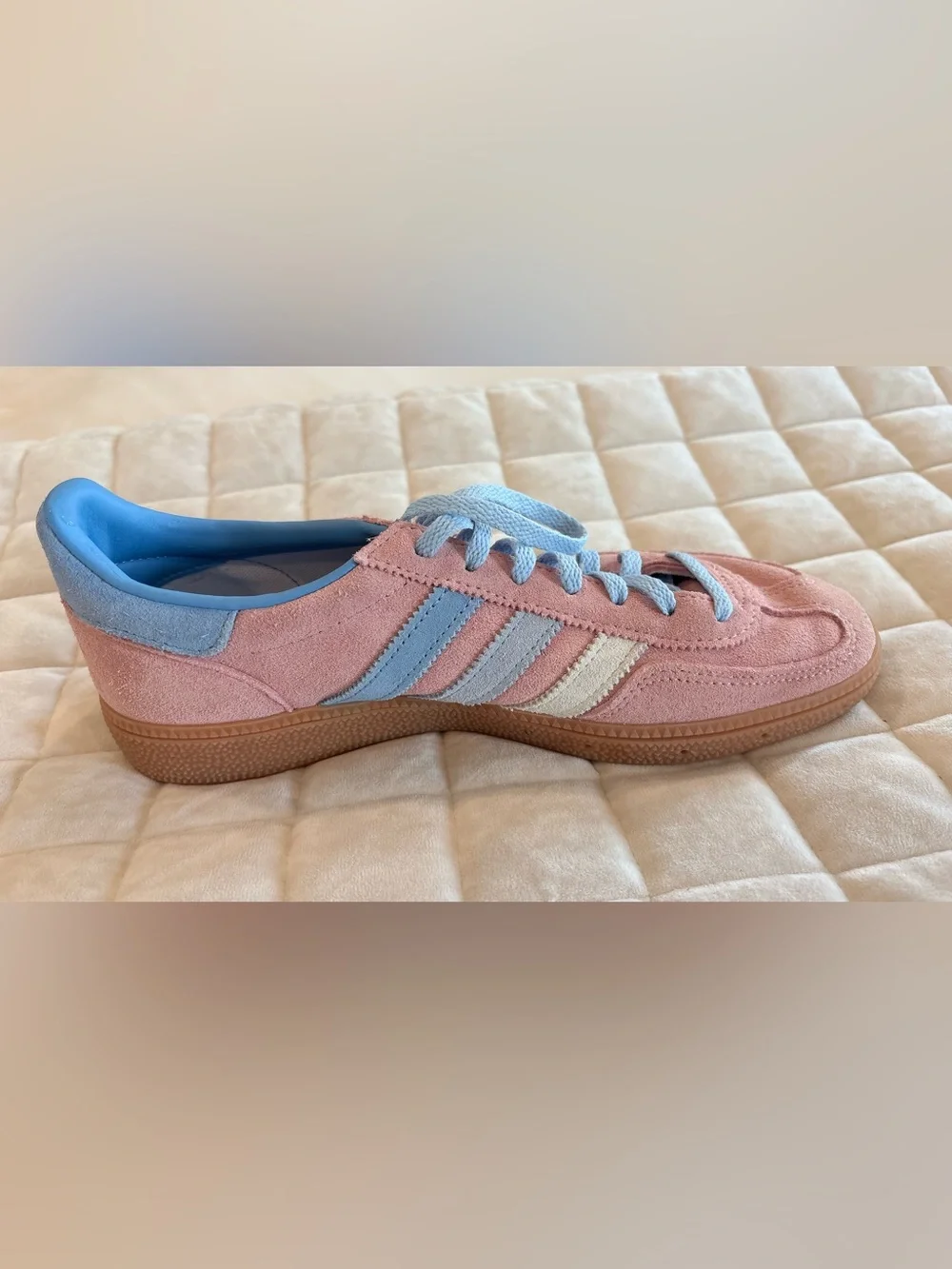 adidas Handball Spezial Semi Pink Spark Blue IG1974 Women Size 8.5 Suede Retro